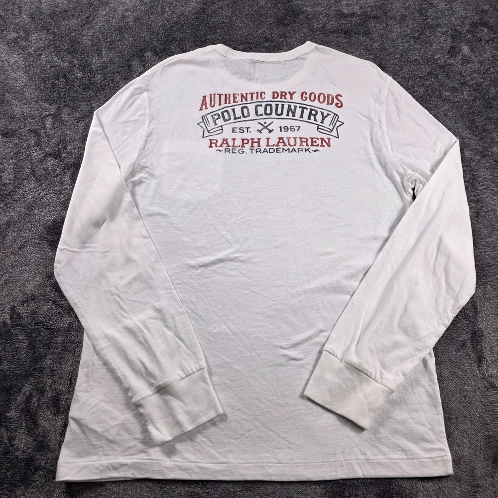 Ralph Lauren Polo Country Dry Goods Custom Slim Fit T Shirt Mens M White